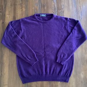 Woolovers Men’s 100% Pure New Wool Crewneck Sweater Purple Size M